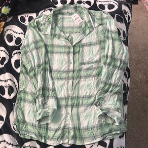 NWT Cotton On green flannel